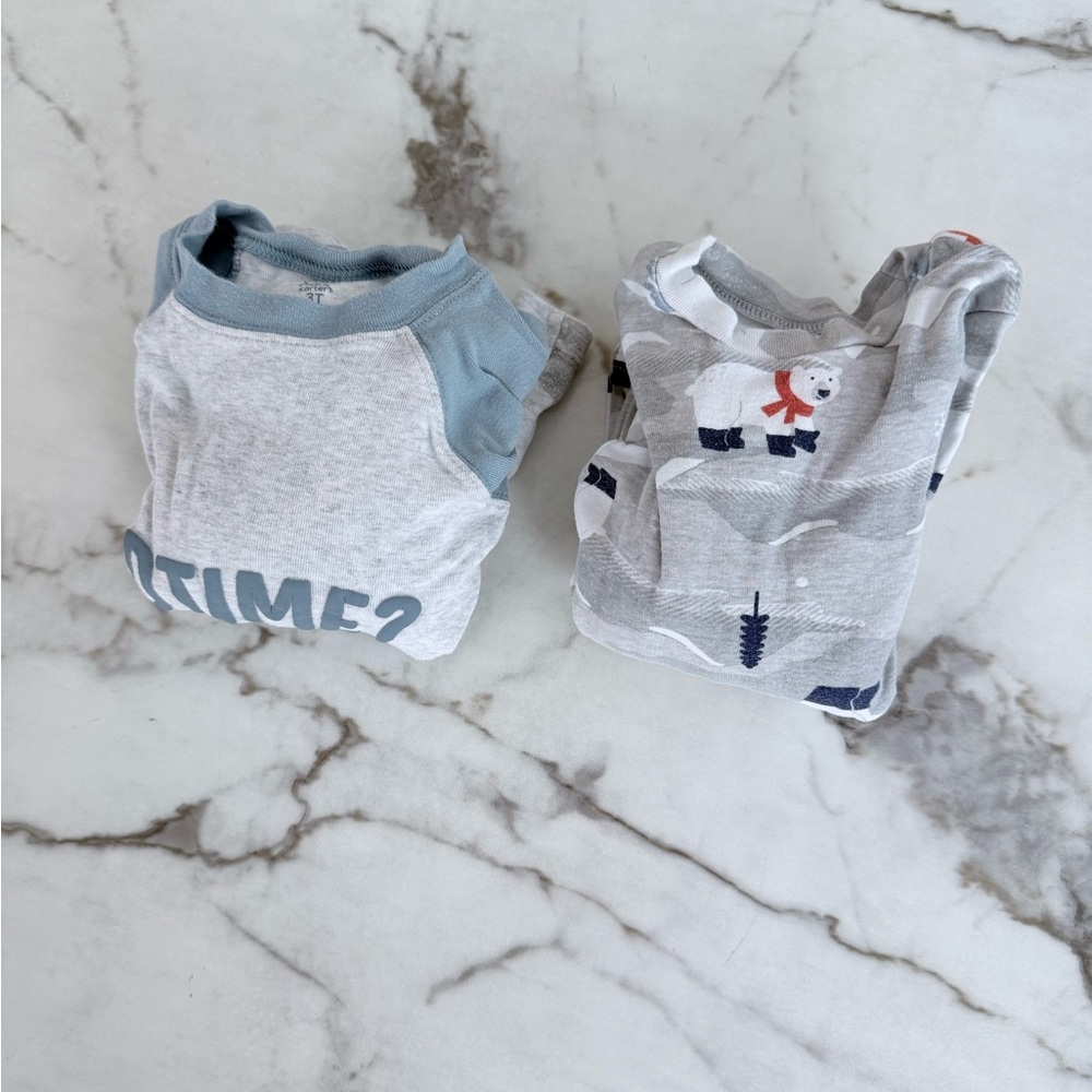 Gray and Blue kids PJs